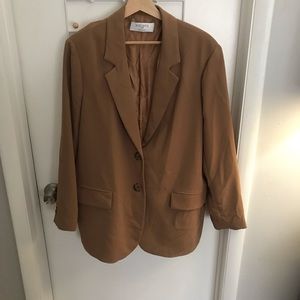 Violeta by Mango oversized camel blazer
